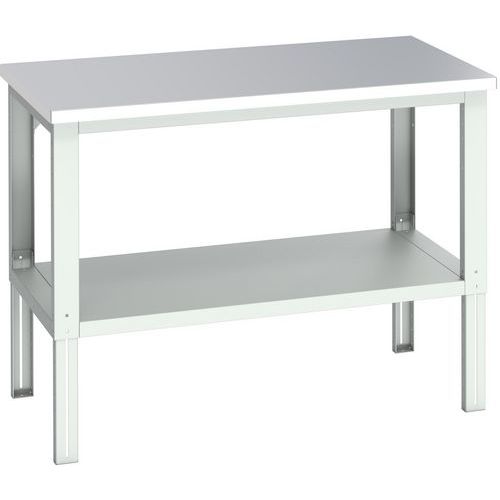 Banc Cubio acier inoxydable avec étagère - 1500x900x740-1140mm - Bott