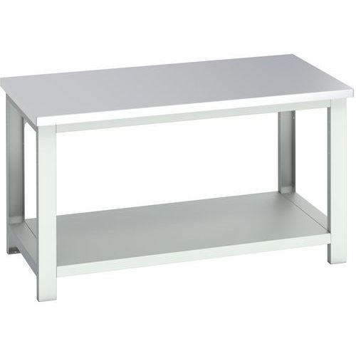 Banc Cubio acier inoxydable avec étagère - 1500x900x840mm - Bott