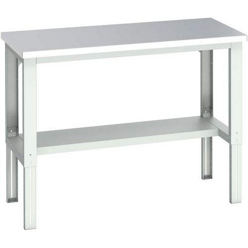 Banc Cubio acier inoxydable mi-étagère - 1500x750x740-1140mm - Bott