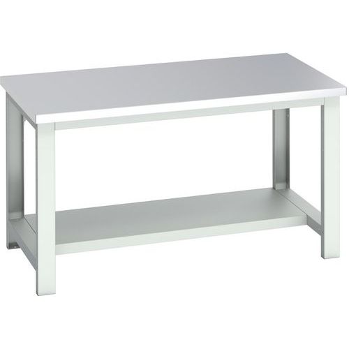 Banc Cubio acier inoxydable mi-étagère - 1500x900x840mm - Bott