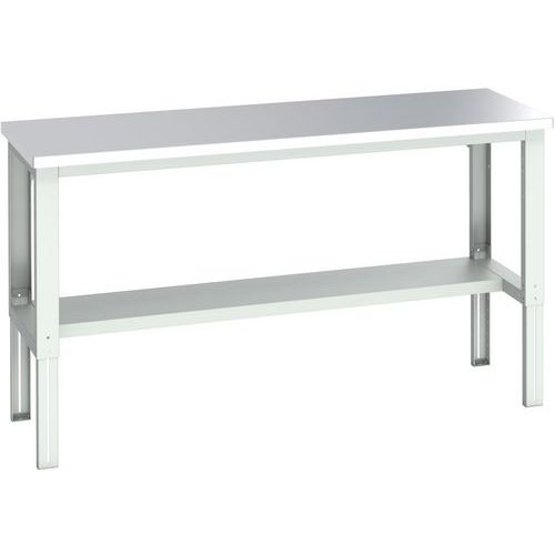 Banc Cubio acier inoxydable mi-étagère - 2000x750x740-1140mm - Bott