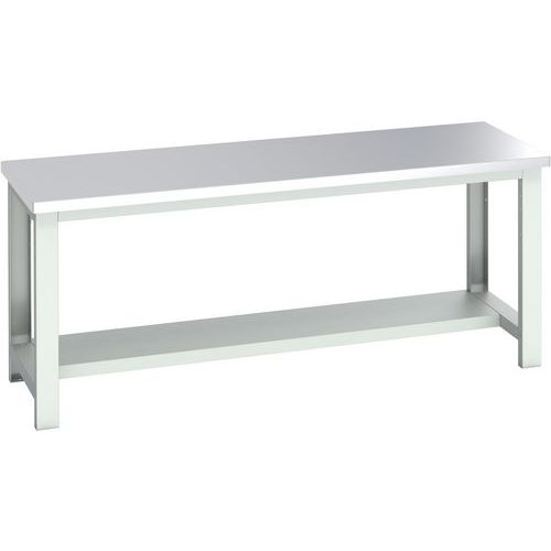 Banc Cubio acier inoxydable mi-étagère - 2000x750x840mm - Bott