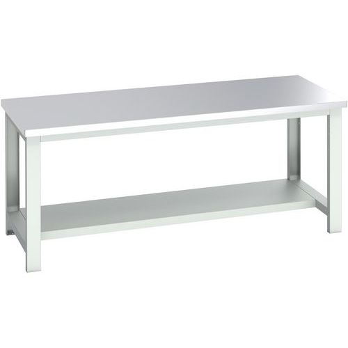 Banc Cubio acier inoxydable mi-étagère - 2000x900x840mm - Bott