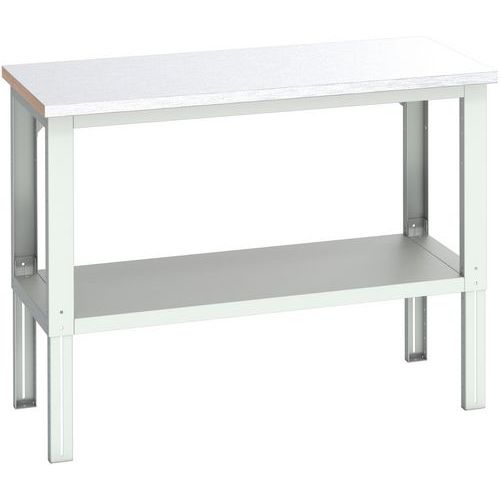 Banc Cubio revêtement acier avec étagère - 1500x750x740-1140mm - Bott
