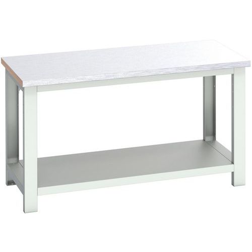 Banc Cubio revêtement acier avec étagère - 1500x750x840mm - Bott
