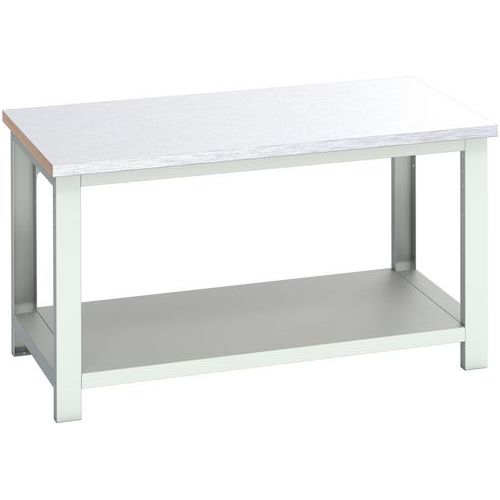 Banc Cubio revêtement acier avec étagère - 1500x900x840mm - Bott