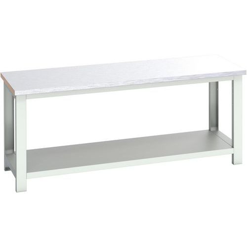 Banc Cubio revêtement acier avec étagère - 2000x750x840mm - Bott