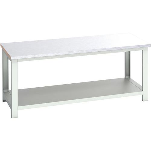 Banc Cubio revêtement acier avec étagère - 2000x900x840mm - Bott