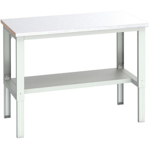 Banc Cubio revêtement acier mi-étagère - 1500x900x740-1140mm - Bott