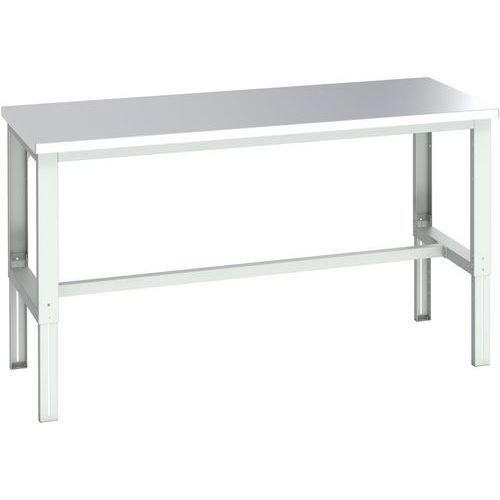 Etabli roulant revêtement en acier inoxydable