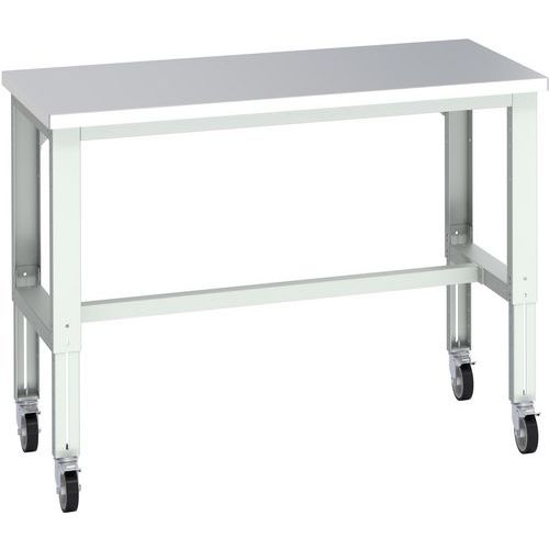 Banc Cubio sur roues acier inoxydable - 1500x750x840-1140mm - Bott