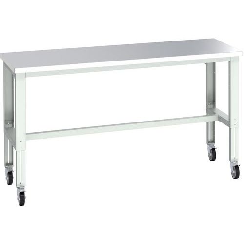 Banc Cubio sur roues acier inoxydable - 2000x750x840-1140mm - Bott