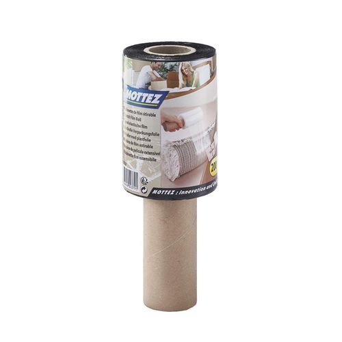 Bobinette de film étirable noir - 200 m x 12,50 cm- Mottez