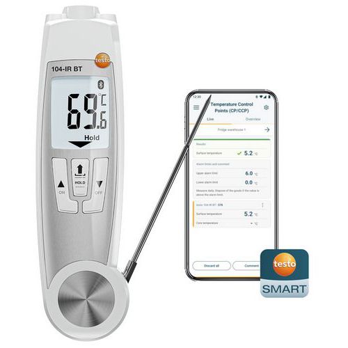 Thermomètre infrarouge et de pénétration 104-IR BT - Testo