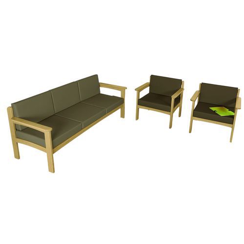 Pack Autize : 1 Canapé 3 places + 2 fauteuils - Manutan Expert