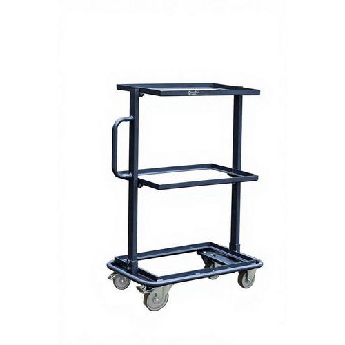 Plateau roulant acier 250 kg - Pour bacs norme Europe - Manutan Expert