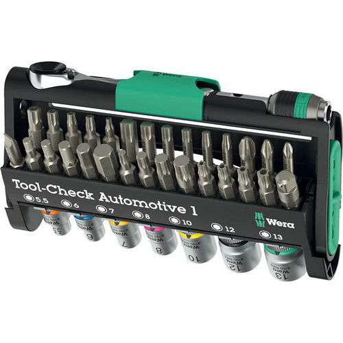 Jeu cliquet 1/4 38 pièces - Tool-Check Automotive 1 - Wera