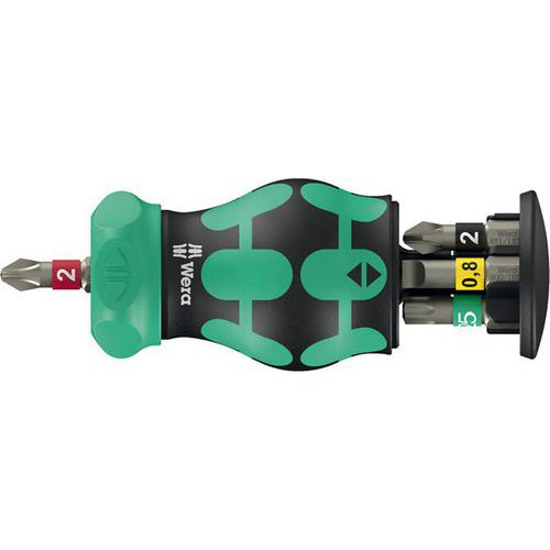 Tournevis porte-embout - Kraftform Kompakt Stubby Magazin RA 2 - Wera