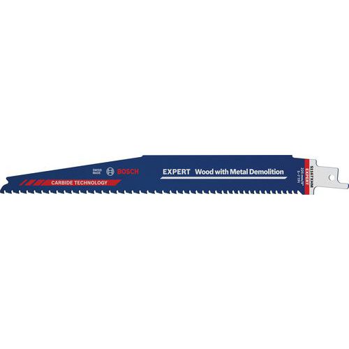 Lame scie sabre carbure Démolition Bois et Métal - Bosch