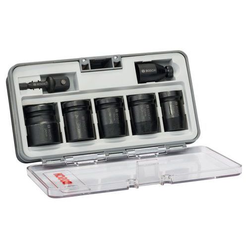 Kit de 5 douilles adaptables + 2 adaptateurs - Bosch Kit de 5 douilles adaptables + 2 adaptateurs - Bosch