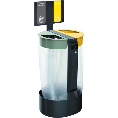 Support sac avec cendrier 3L Citwin Premium - 2x75L - Rossignol