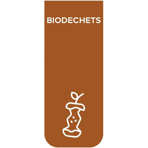 Sticker tri languette adhésif Collec - Biodéchets - Rossignol