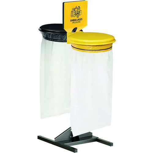 Support sac avec couvercle Collecmure Essentiel - 2 flux - Rossignol