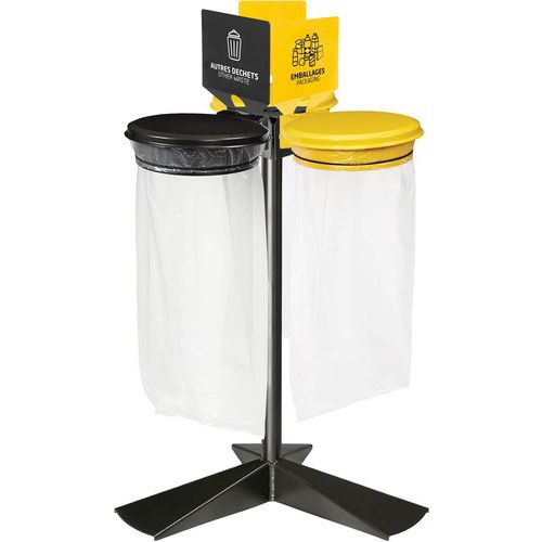 Support sac avec couvercle Collecmure Essentiel - 3 flux - Rossignol