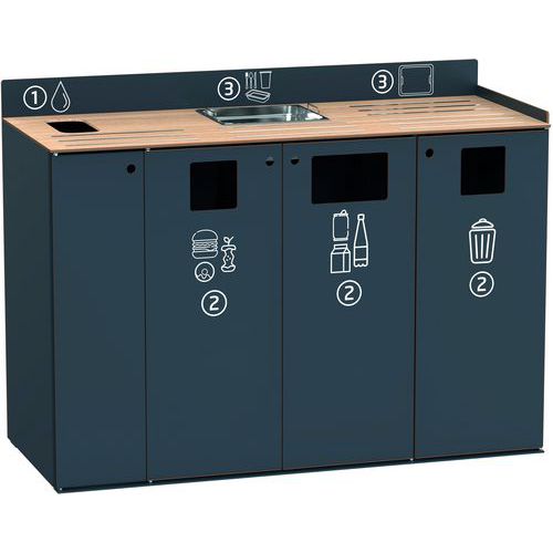 Meuble de tri avec dépose plateau Restotri Signature - Rossignol