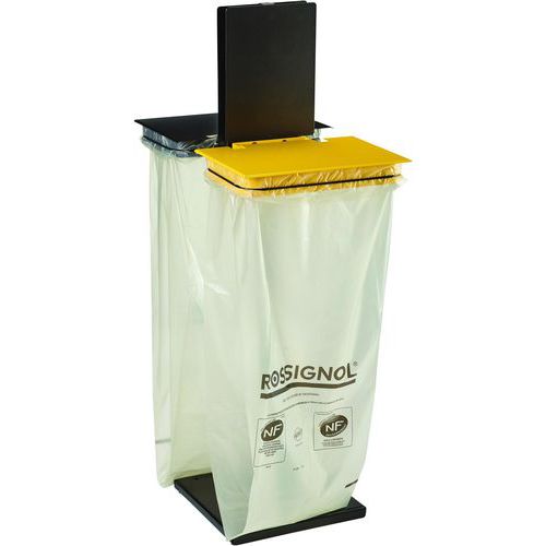 Support sac sur poteau avec couvercle Rollec - 2x110l - Rossignol
