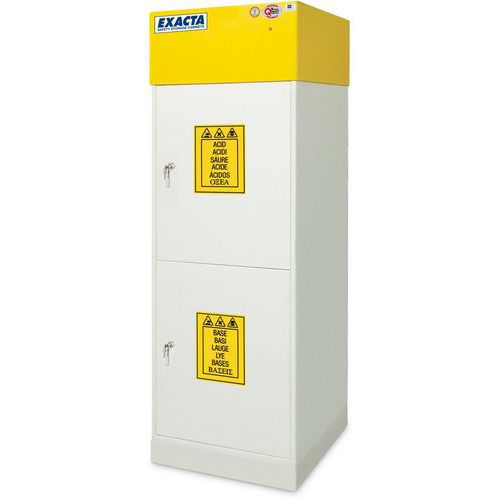 Armoire anti-corrosion HPL - 1 porte - 2 compartiments - Exacta