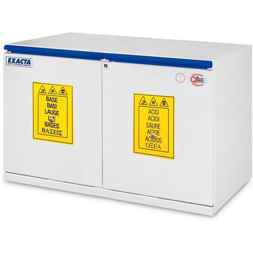 Armoire basse pour acides et bases - Portes battantes - Exacta