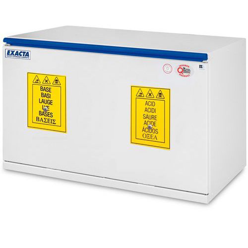 Armoire basse pour acides et bases - Portes tiroirs - Exacta