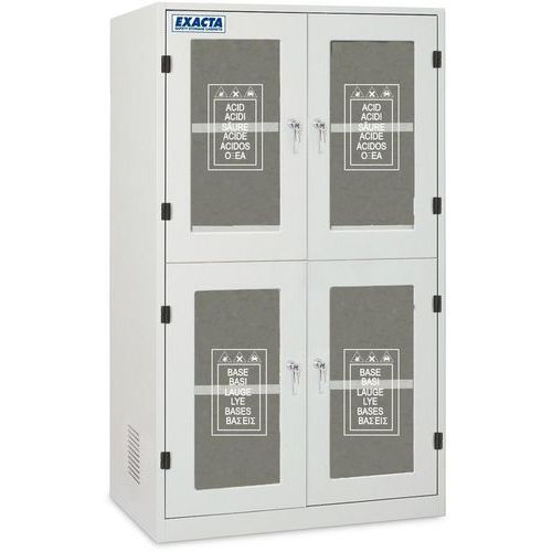 Armoire haute - 4 portes vitrées - Exacta
