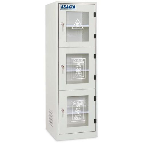 Armoire compartiment superposé Combi S - 3 portes vitrées - Exacta