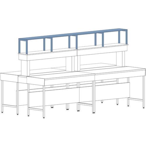 Étagère réhausse de caisson central - 320x400mm - Asem