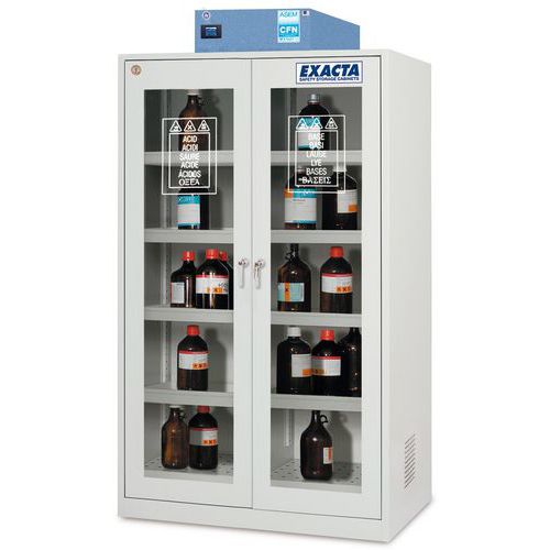 Armoire à filtration 2 portes vitrées avec alarme - Exacta