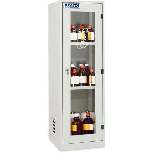 Armoire haute 1 porte vitrée - 1 compartiment - Exacta