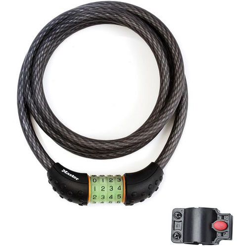 Cadenas à combinaison avec câble antivol Night Glow - Master Lock