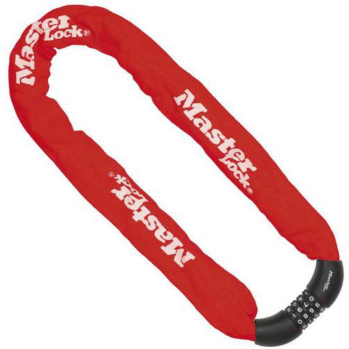 Antivol chaîne pour velo à combinaison - Rouge - Master Lock