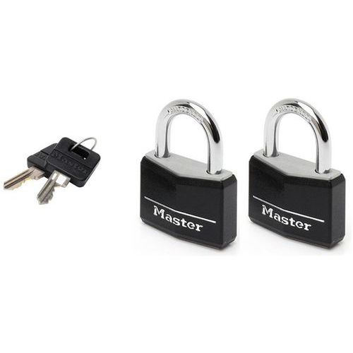 Cadenas à clé avec protection en vinyle 9140EURTBLK - Master Lock