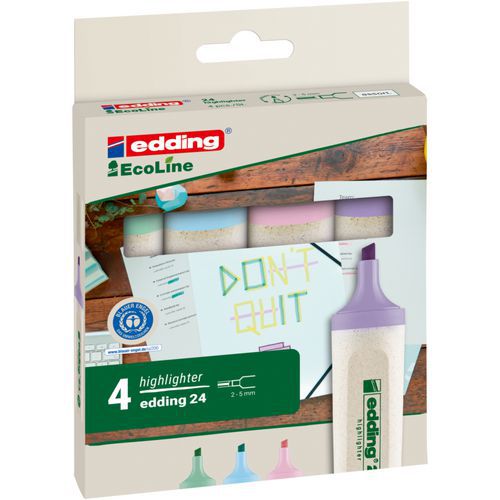 Surligneur pastel assorti Edding 24 - Ecoline