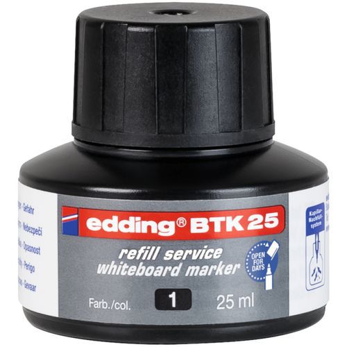 Recharge d'encre pour marqueur tableaux blancs - Noir - BTK25 - Edding