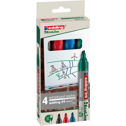 Marqueur tableaux blancs Ecoline e29 biseautée - Assortis - EDDING