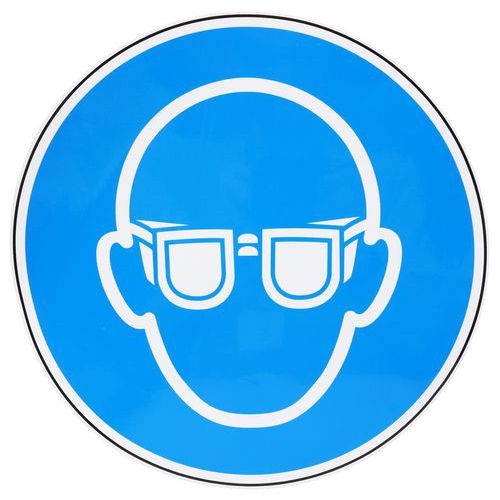 Panneau obligation - Lunettes de protection - Adhésif - Manutan Expert
