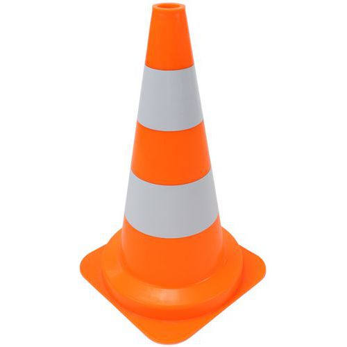 Cône de signalisation orange fluo