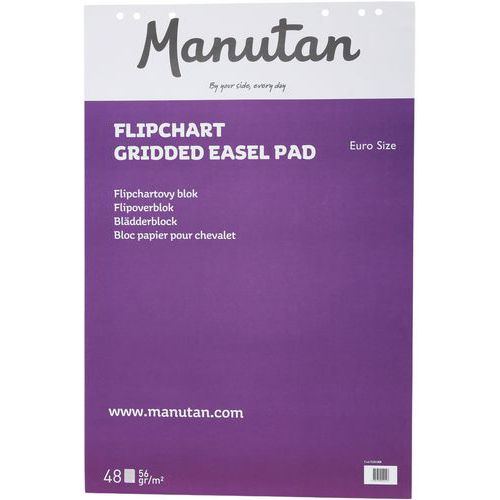 Bloc 48 feuilles quadrillées paperboard - Manutan Expert