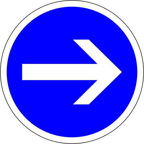 Balise autorelevable direction obligatoire à droite - Kelias