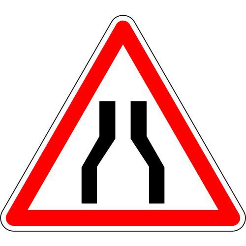 Panneau de signalisation Chaussée rétrécie - Kelias