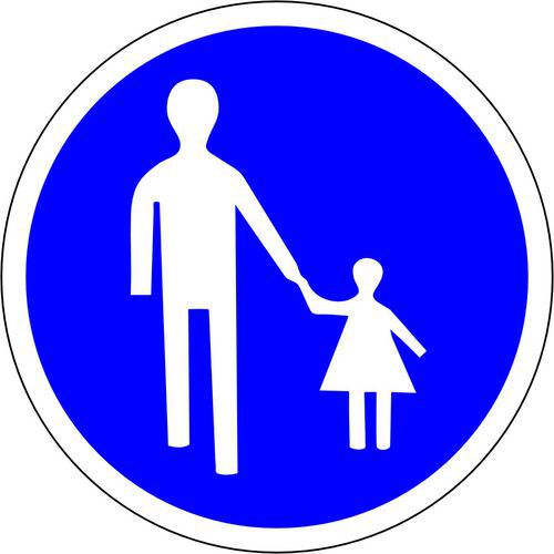 Panneau de signalisation Chemin pour piétons obligatoire - Kelias